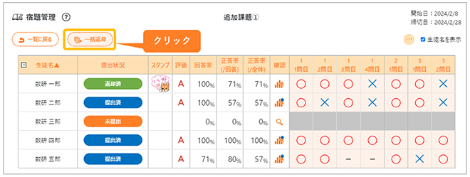 進捗確認画面