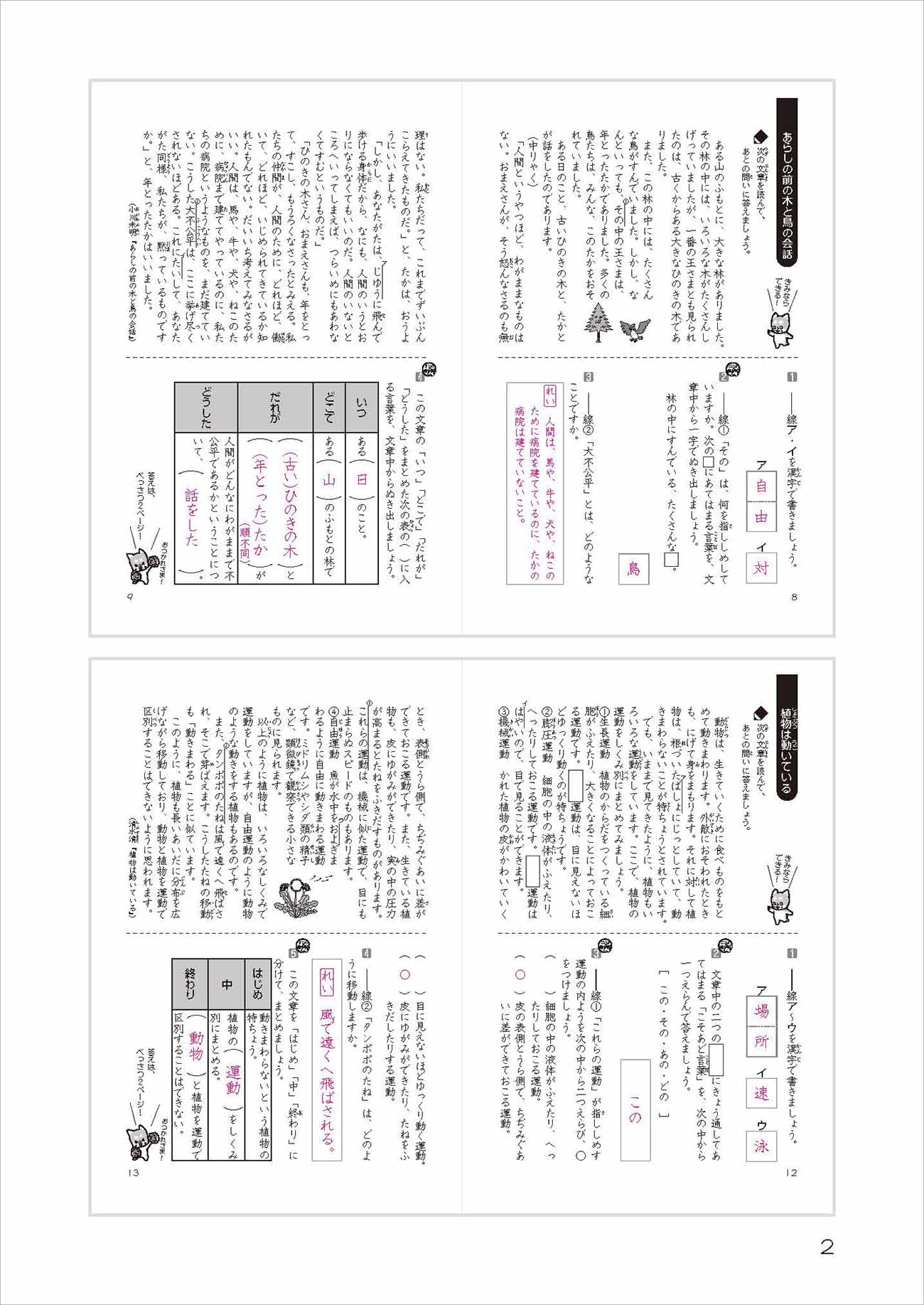 1日1回すらすら読解 小3 別冊解答 チャート式の数研出版