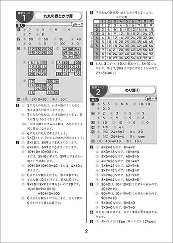 もっと得意になる 算数ランダムトレーニング 小3 別冊解答