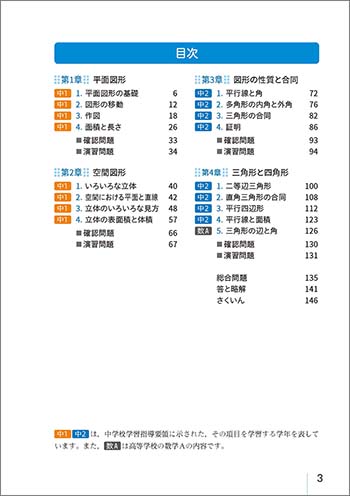 新課程　6ヵ年教育をサポートする　体系数学1　幾何編　目次