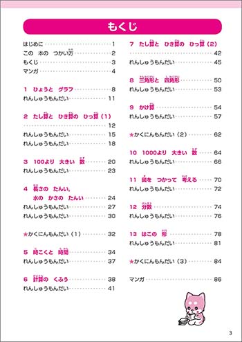 マンガでスッキリ！　わからないがなくなる算数　小2 目次