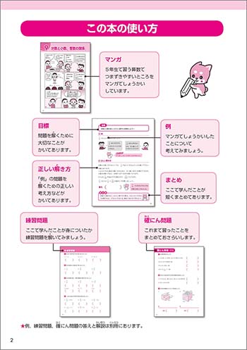 マンガでスッキリ！　わからないがなくなる算数　小5　この本の使い方