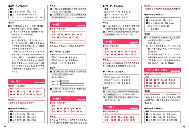 メリハリ算数　小2 内容 別冊解答