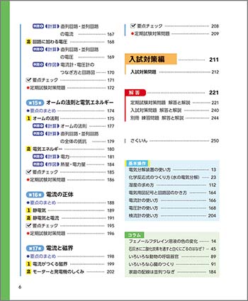 チャート式シリーズ 中学理科 2年 もくじ2