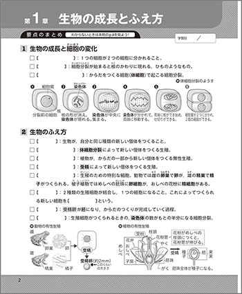 チャート式シリーズ 中学理科 3年 参考書　らくらく活用ノート1