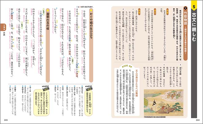チャート式シリーズ　中学国語　文法・漢字・古典・読解 解説（古文に親しむ）