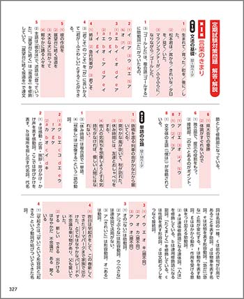 チャート式シリーズ　中学国語　文法・漢字・古典・読解 解答