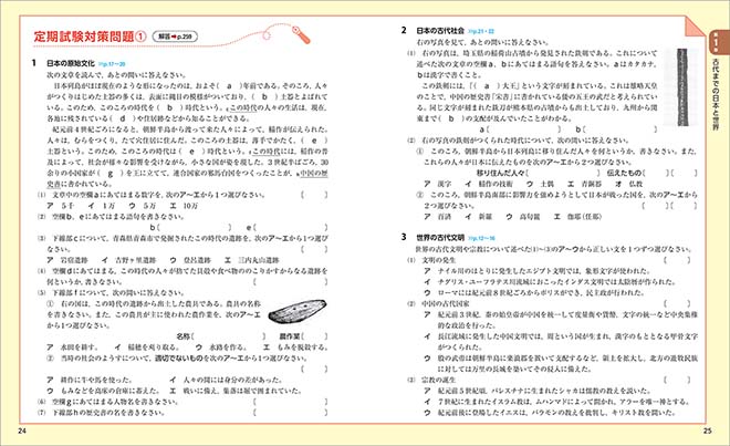 チャート式シリーズ　中学歴史 定期試験対策