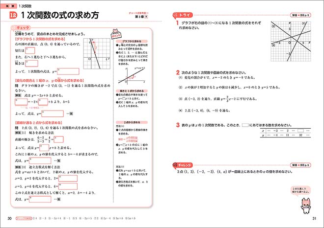 チャート式　中学数学　2年　準拠ドリル 内容1