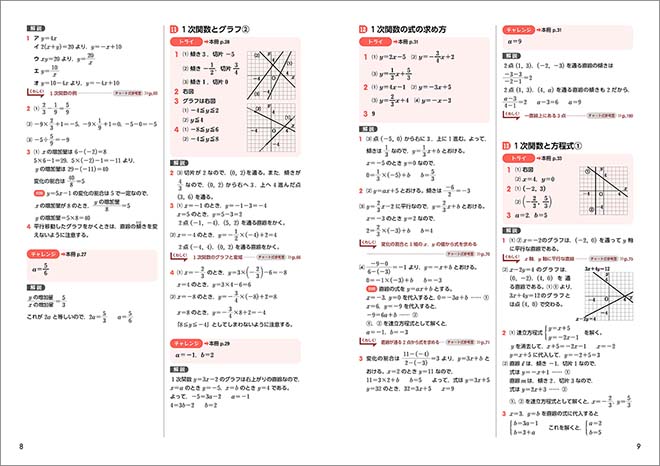 チャート式　中学数学　2年　準拠ドリル 内容2