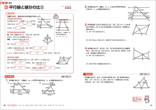 チャート式　中学数学　2年　準拠ドリル 内容1