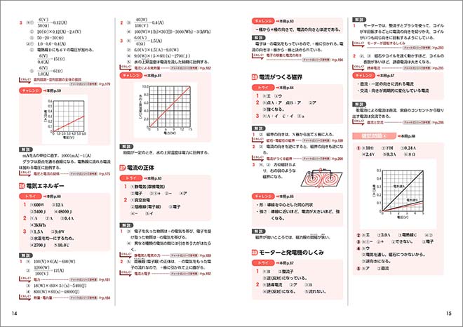 チャート式シリーズ　中学理科　2年　準拠ドリル 内容2