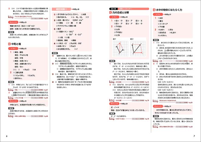 チャート式シリーズ　中学理科　3年　準拠ドリル 内容2