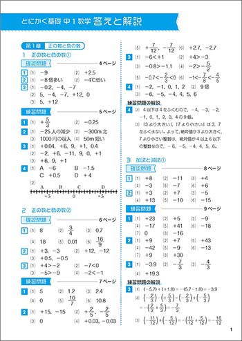 新課程　とにかく基礎　中1数学 内容4