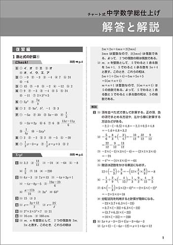 チャート式　中学数学　総仕上げ 内容4