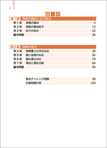 新課程　リードLight化学基礎 目次