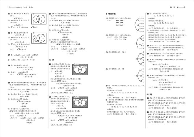 新課程　書き込み式シリーズ　【標準】　教科書傍用　Study-Upノート　数学Ａ 内容3