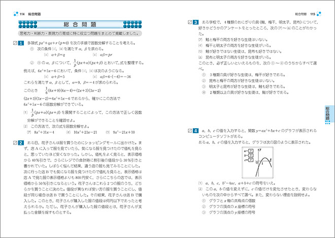 新課程　教科書傍用　基本と演習テーマ　数学I 内容3