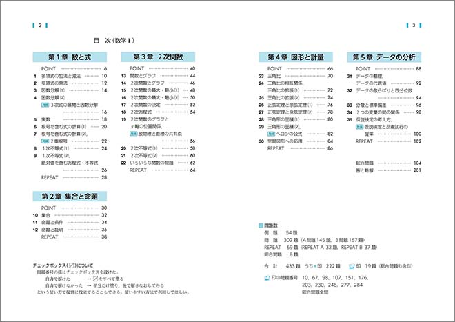 新課程　教科書傍用　REPEAT　数学I+A 目次1