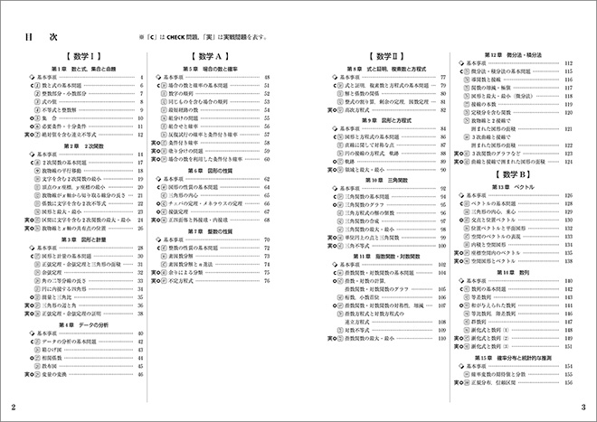 改訂版　大学入学共通テスト対策／基本と演習　数学I・A+II・B　標準演習PLAN100 目次