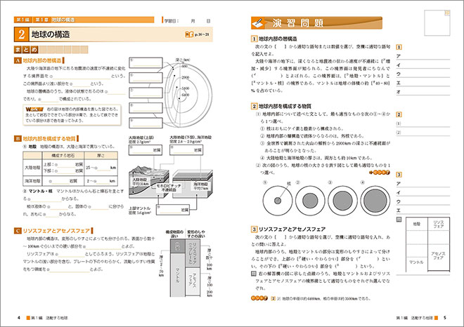 新課程 高等学校 地学基礎 準拠 サポートノート 内容1