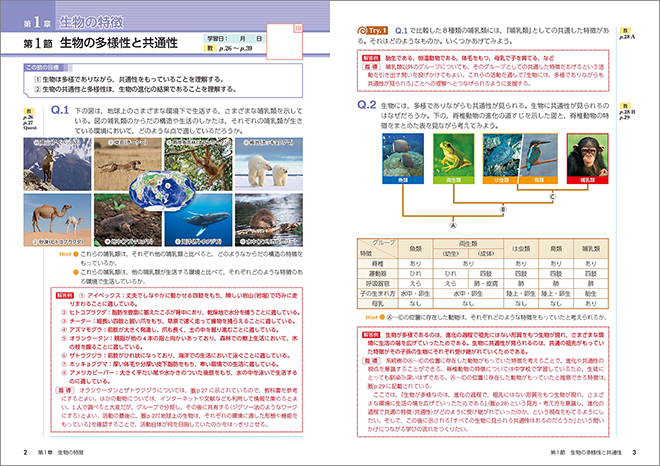 生物基礎・高等学校生物基礎 準拠 アクティブブック 内容2