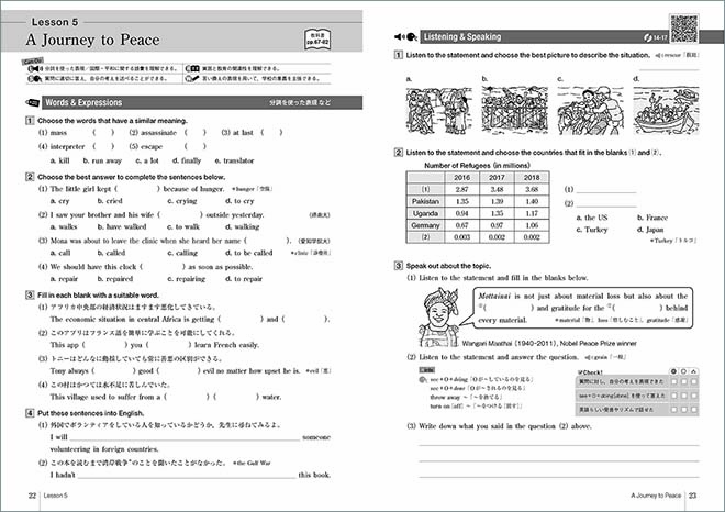 BLUE MARBLE English Communication Ⅰ　4 Skills Training 内容1