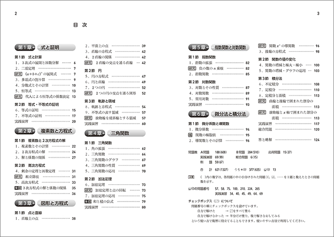 新課程　教科書傍用　4プロセス　数学II 目次