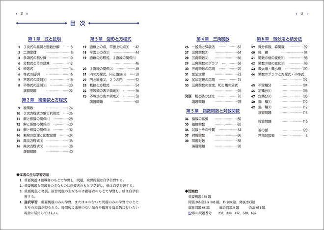 新課程　教科書傍用　サクシード　数学II 目次