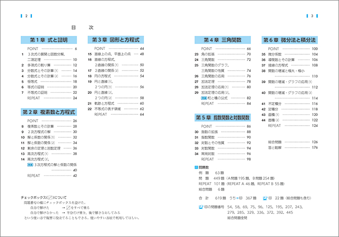 新課程　教科書傍用　REPEAT　数学II 目次