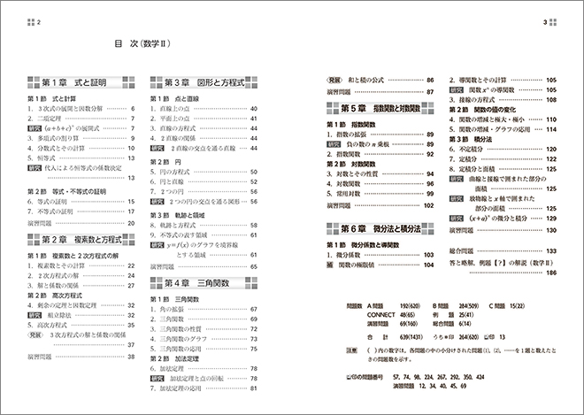 新課程　NEXT数学シリーズ 対応　CONNECT　数学II＋B〔数列，統計的な推測〕 目次1