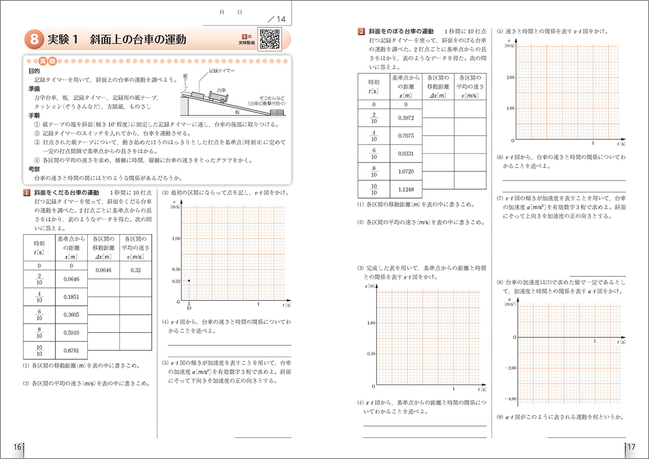 新課程 フォローアップドリル物理基礎 実験データの分析 ー 内容