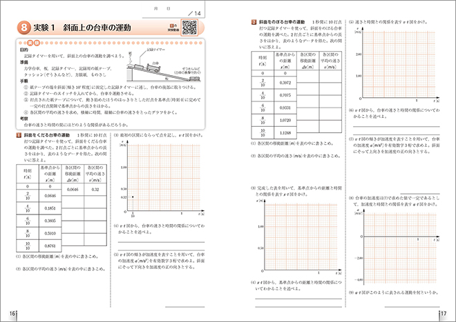 新課程　フォローアップドリル物理基礎　実験データの分析 内容2