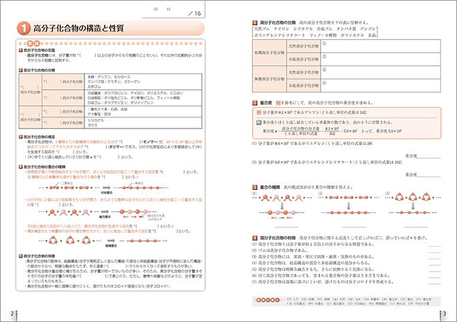 新課程　フォローアップドリル化学　⑤高分子化合物 内容