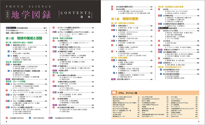 新課程　フォトサイエンス地学図録 目次1