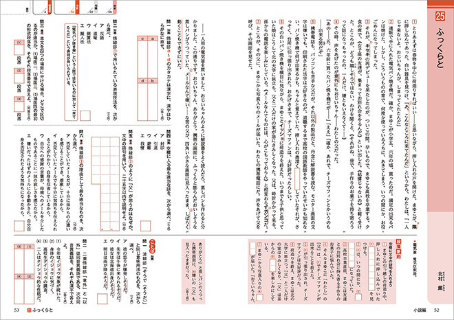 正しく読み・解くための 力をつける言語文化 内容　小説2