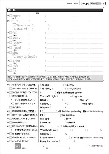 改訂版 COMET英単語学習ノート① 内容1