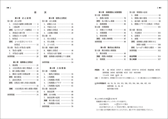 新課程　教科書傍用　4STEP　数学II 目次