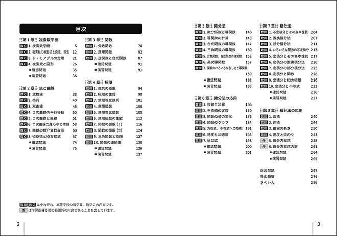 新課程　6ヵ年教育をサポートする　体系数学５ 目次