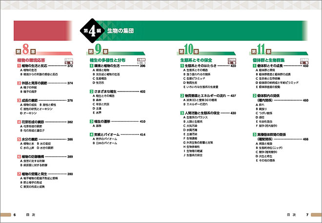チャート式シリーズ　新生物 生物基礎・生物 目次3