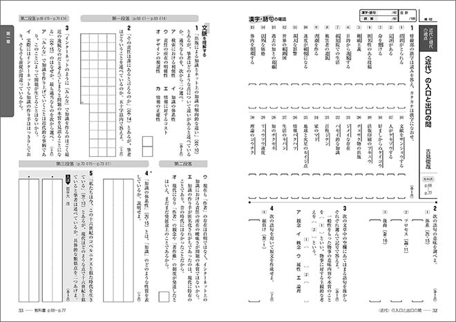 精選 論理国語 準拠ワーク 内容1