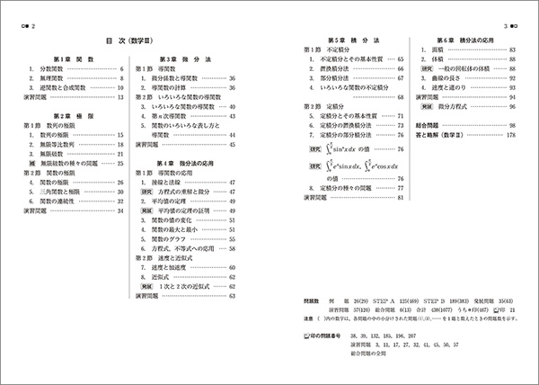 新課程　教科書傍用　4STEP　数学III+C〔ベクトル，複素数平面，式と曲線〕 目次1