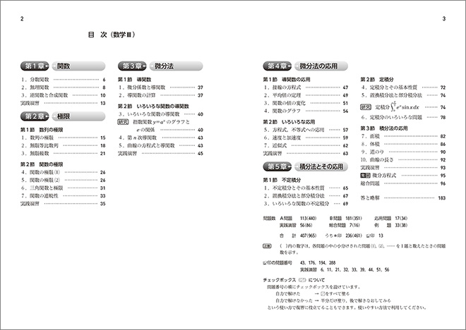 新課程　教科書傍用　4プロセス　数学III+C　〔ベクトル，複素数平面，式と曲線〕 目次1