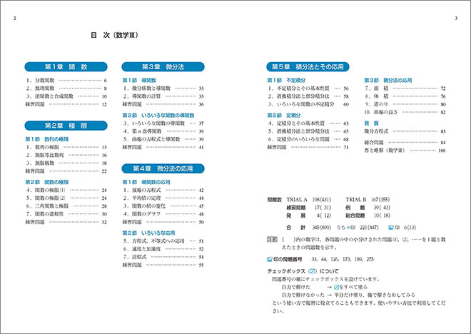 新課程　教科書傍用　3TRIAL　数学III+C〔ベクトル，複素数平面，式と曲線〕 目次1