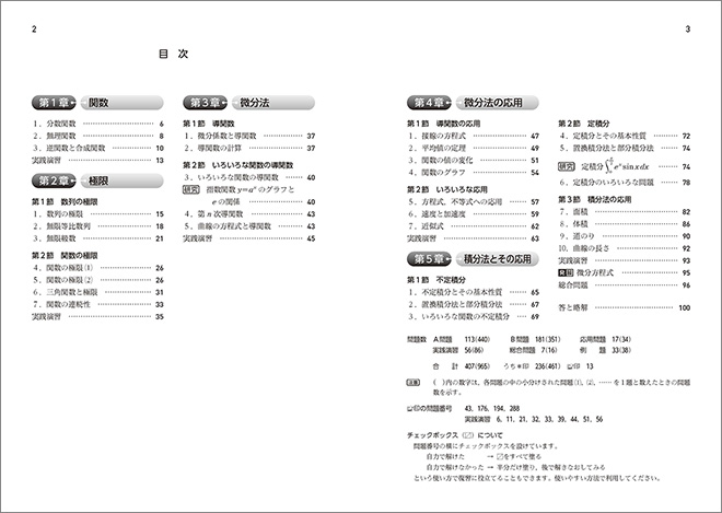 新課程　教科書傍用　4プロセス　数学III 目次