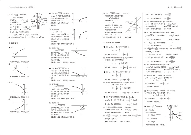 新課程　書き込み式シリーズ　【標準】　教科書傍用　Study-Upノート　数学Ⅲ　内容3