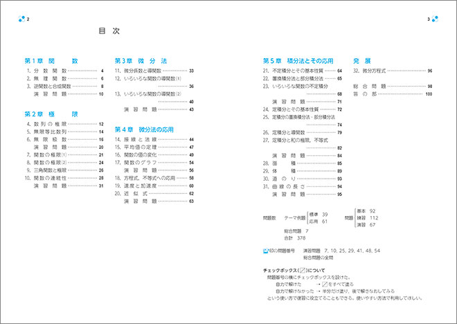 新課程　教科書傍用　基本と演習 テーマ 数学III 目次