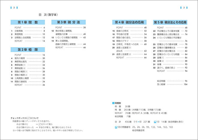 新課程　教科書傍用　REPEAT　数学III 目次