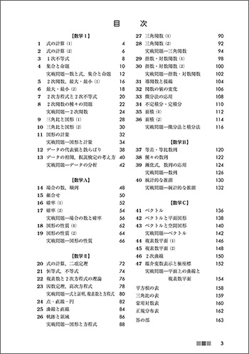 新課程　[大学入学共通テスト対策]　ニュースタンダード数学演習I・A＋II・B・C　受験編 目次