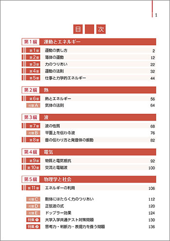 改訂版　リードα物理基礎 目次